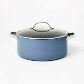 87713729 Figmint 2pc Aluminum Ceramic Stock Pot Set 450 Degree F 8qt