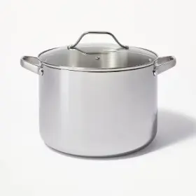 87713749 Figmint 12 Quart Stainless Steel Stock Pot Silver -
