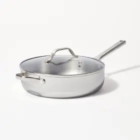87713753 Figmint 5 Quart Stainless Steel Saute Pan Silver -