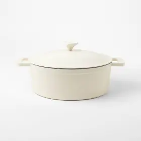 88544598 Figmint 5.5 Quart Enamel Dutch Oven Cream -