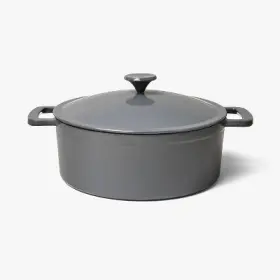 90075383 Figmint 5.5 Quart Enamel Dutch Oven Stock Pot Gray Eclipse -