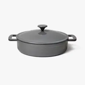 90075386 Figmint Enamel Cast Iron Braiser 500 Degree F 3.5 Quart Gray Eclipse