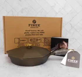 Sl12-10001 Finex Seasoned Cast Iron 12 Inch Skillet With Lid - New