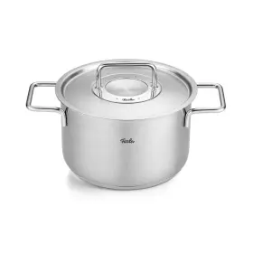 Fissler 009209396095 Pure Collection Stainless Steel 4.2 Quart Stock Pot With Metal Lid