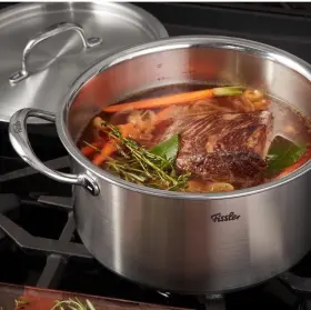 Fissler 810145961254 M5 Pro-ply 5-ply Stainless Steel Stockpot 6 Quart With Metal Lid