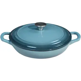 B0cqncmsg2 Flavehc Braiser Enameled Cast Iron 2.25 Quart Pan With Lid Slateblu