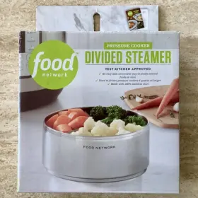 Food Network 400336430463 Divided Steamer For Pressure Cooker Instant Pot - New