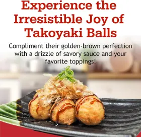 Foods Inc. 4970077204402 Takoyaki Plate Cast Iron Japanese Grill For Cooking Balls Nonstick