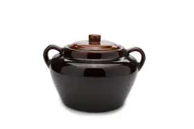 0350 Fox Run 885188181228 Stoneware Bean Pot 9.75 Inches Brown