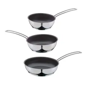 Frieling 728547230055 Capri Inch 3-piece Stainless Steel In Non Stick Frying Pan Set Ready