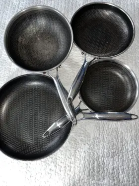Bc128 Frieling 4 Cook Pans Blackcube 11 Inch 9.5 8 Stainless/nonstick Hybrid Fry Pan And Wok