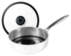 Bc724 Frieling Black Cube Hybrid Quick Release 3-quart Saute Pan With Lid 9.5-inch