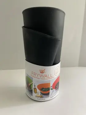 Frywall 700256539605 New 10 Inch Black Silicone Spills Splatter Guard Protection Bpa Free