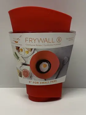 Frywall 700256539858 8 Inch Red Silicone Splatter Guard For Pots And Pans