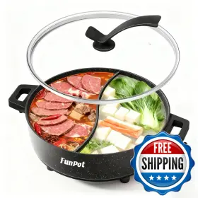 B0f545z1jc Funpot 6l Electric Hot Pot S-shape Dual-divider Smart Temperature Control 5