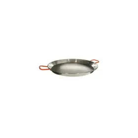 C-24red Garcima La Paella 24-inch Carbon Steel Pan Silver