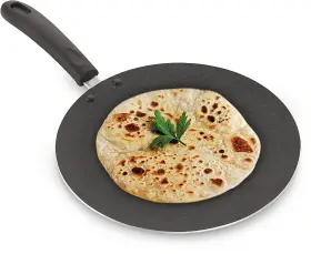 Gd 720449723543 Non-stick Chapati Tawa 285mm Aluminium With Wooden Spatula Scrubber Set