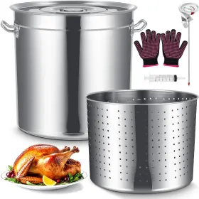 Lec-geetery-64 Geetery Stainless Steel Seafood Boil Pot With Basket Stock Strainer Turkey