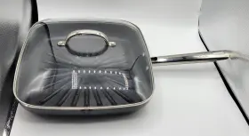 Gpa12rl George Foreman 12 Inch Non-stick Anodized Grill Pan Reduce Fat With Lid