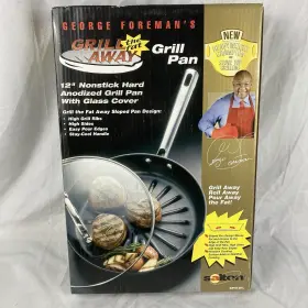 Gph12rl George Foreman S Grill Away The Fat 12 Inch Nonstick Pan With Lid New In Box