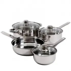 Gibson 085081255976 Landon 7 Piece Pan Set - Silver