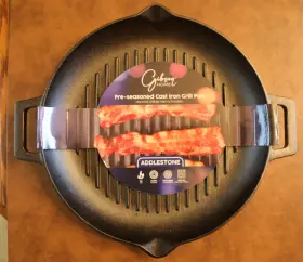 Gibson 085081481573 Home Addlestone Pre-seasoned Cast Grill Pan