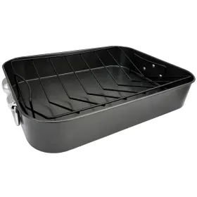 6366502 Gibson Top Roast Roaster With Metal Rack In Black
