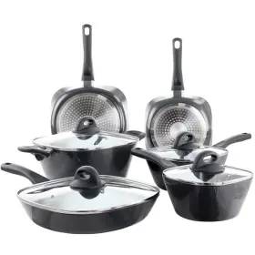 82621.10rr Gibson Home Soho Lounge Diamond 10 Piece Ceramic Nonstick Aluminum Cookware Set