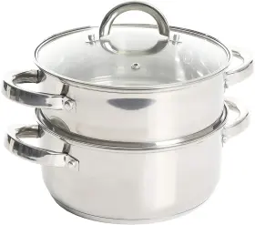 108132.03 Gibson Overseas Inc Oster Sangerfield Stainless Steel Cookware 3.0-quart Dutch Oven With Steamer Baske