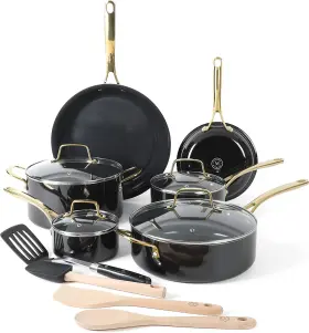 120107.14r Gibson Overseas Inc Martha Stewart 14 Piece Premium Non-stick Heavy-gauge Aluminum Cookware Combo S