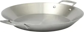 144690.01 Gibson Overseas Inc. 13 Inch Tri-ply Stainless Steel Paella Pan. Griddle Frying Induction Safe