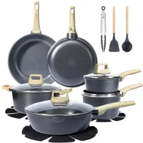 B0dyjtjc78 Gipp Ceramic Pots And Pans Set Non Stick - 18 Pcs Nonstick Cookware