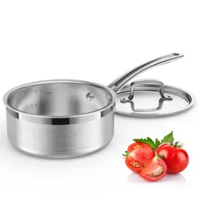 Us0322sp015gv Glendaveny Stainless Steel Saucepan With Lid Triple Ply 1.5 Quart Sauce Pan Cover I