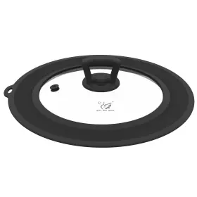 Glou-glou Goose Ggg 768477990513 Vented Tempered Glass Universal Lid For Pot Pan Skillet With Silicone Rim Mic