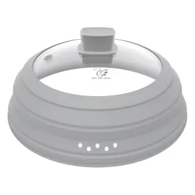 Jlp-ags25-sk205 Glou-glou Goose Ggg Microwave Splatter Cover Glass Guard Lid With Collapsible Silicone For