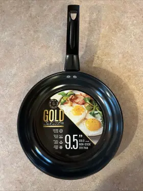 Uk0305 Gold Select 9.5 Inch Iko Frying Pan Nonstick Heavy Skillet Free Ptfe New