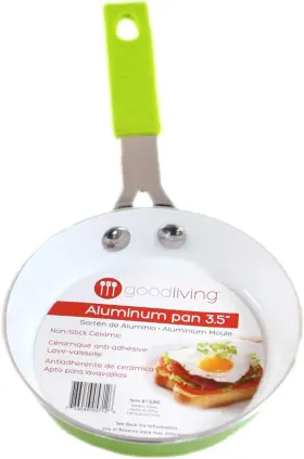 Good Living 733046057126 3.5 Inch Fast-heating Aluminum Single-egg Pan 1 Count Colors Vary