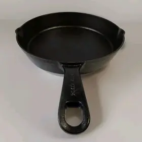 070-02-0122 Goodcook 10 Inch Heavy Cast Iron Skillet Pan With Rim - Black