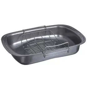 Goodcook 076753041164 Quick Roaster Pan And Locking Rack With Juice Gathering Pools For Easi