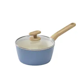 Goodcook 076753045391 Healthy Ceramic Titanium-infused 2 Quart Saucepan - Light Blue Induction Cookware