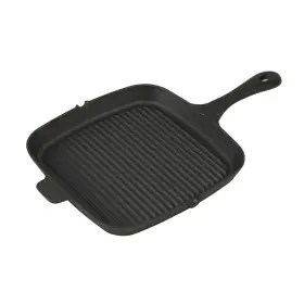 Goodcook 742741128970 Pre-seasoned Cast Iron Grill Pan 10.75 Inch Black
