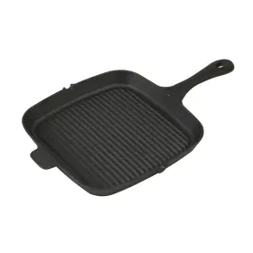 Goodcook 793842710601 Pre-seasoned Cast Iron Grill Pan 10.75 Inch Black