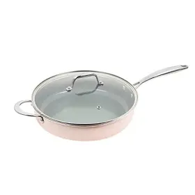 Goodful 741393480092 Ceramic Nonstick 4 Quart Deep Saute Pan With Lid Dishwasher Safe Pots And Pa