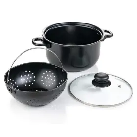 Goodscious 541014132402 Premium Stock Pot With Lid And Pasta Strainer - Versatile Saucepan Soup