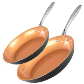 Gotham Steel 080313014192 2 Pack 10 Inch And 11.5 Nonstick Coating Aluminum Ti-ceramic Frying Pan