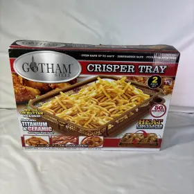 1463 Gotham Steel Crisper Tray Titanium And Ceramic 2-pcs Set Basket/tray Non-stick