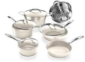 2304 Gotham Steel 10 Piece Hammered Non-stick Cookware Set - Free Shipping