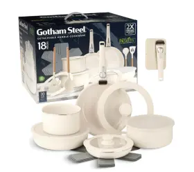 6148 Gotham Steel Hot Sale - Nonstick Pots And Pans 18 Piece Cream