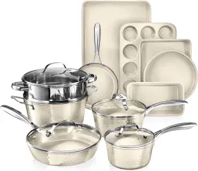 B0cjmw79jq Gotham Steel Hammered 15 Piece Pots And Pans Set Non Stick Cookware Kitchen