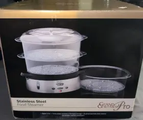 Mg-580 Grand Gourmet Digital 3 Tier Electric Food Steamer Stackable Vegetable Steaming